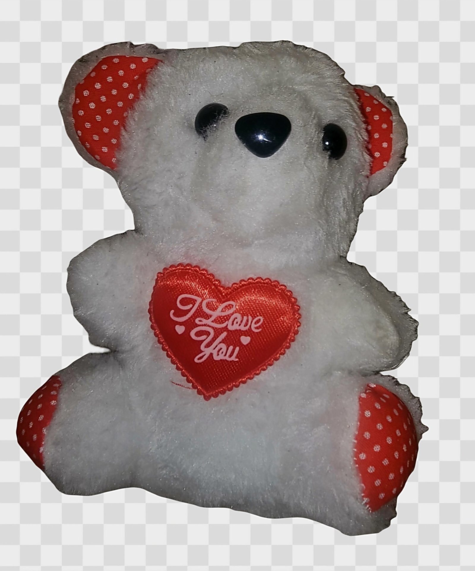 Αρκουδακι Λευκό I love you 18cm